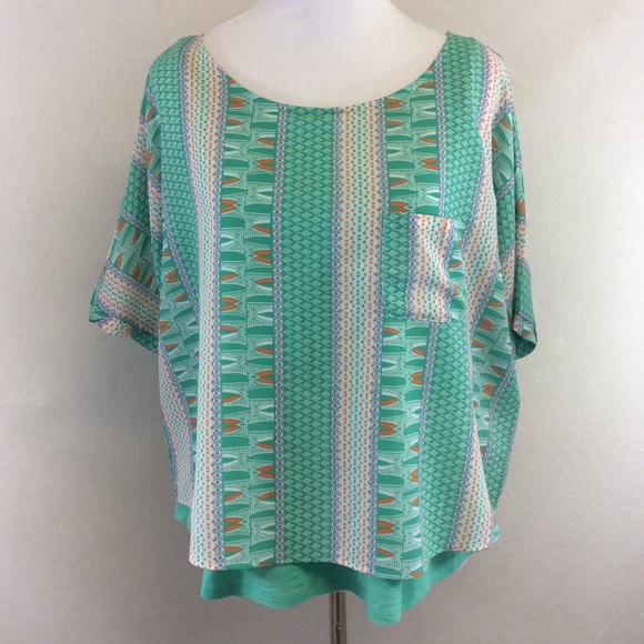 Anthropologie Tops - Anthropologie Zane printed layered top